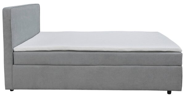 POSTELJA Z VZMETNICO 120 cm x 200 cm , tekstil siva
