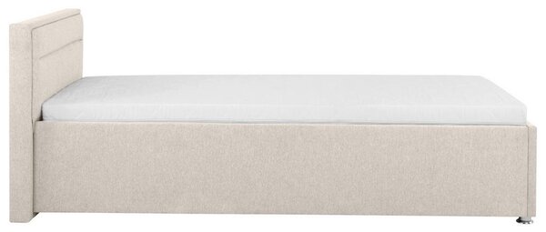 OBLAZINJENA POSTELJA 90 cm x 200 cm , les, kovina, umetna masa, tekstil naravne barve