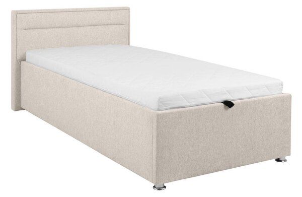 OBLAZINJENA POSTELJA 90 cm x 200 cm , les, kovina, umetna masa, tekstil naravne barve