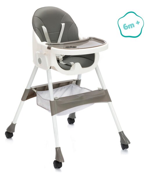 STOLČEK ZA HRANJENJE Finn 71/60/95 cm siva, bela