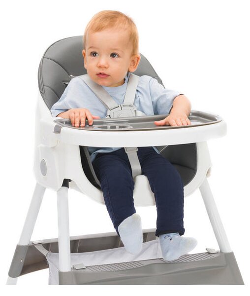 STOLČEK ZA HRANJENJE Finn 71/60/95 cm siva, bela