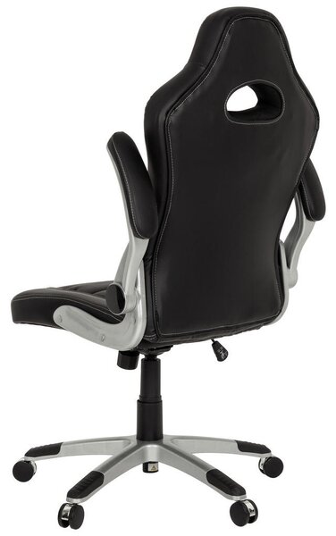 GAMING STOL umetna masa, tekstil črna