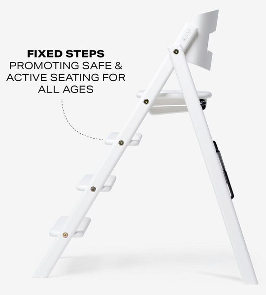 STOLČEK ZA HRANJENJE KAOS Klapp High Chair 45,5/60/81 cm bela