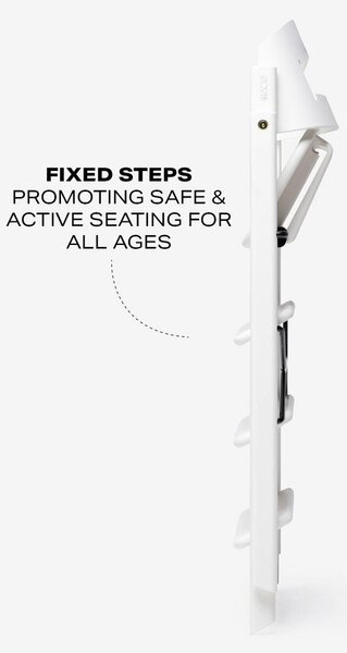 STOLČEK ZA HRANJENJE KAOS Klapp High Chair 45,5/60/81 cm bela