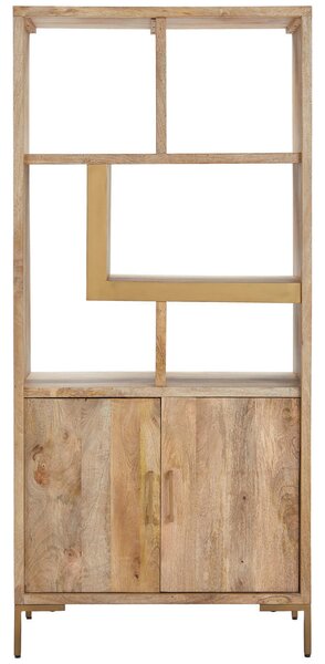 REGAL 88/192/40 cm naravne barve, zlate barve