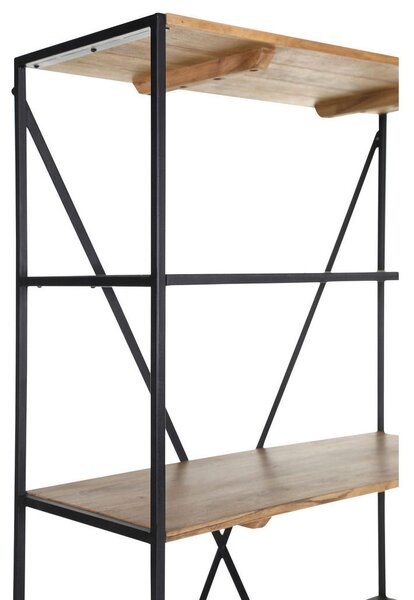 REGAL 95/180/35 cm naravne barve, črna
