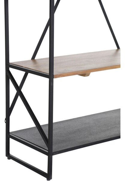 REGAL 95/180/35 cm naravne barve, črna