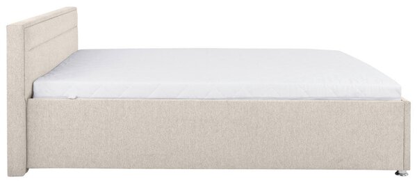 OBLAZINJENA POSTELJA 160 cm x 200 cm , les, kovina, umetna masa, tekstil naravne barve