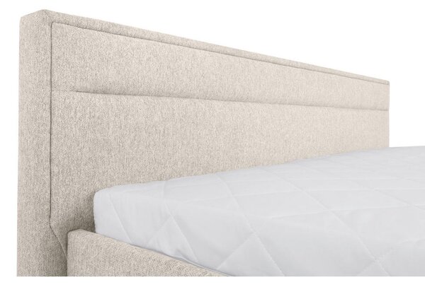 OBLAZINJENA POSTELJA 160 cm x 200 cm , les, kovina, umetna masa, tekstil naravne barve