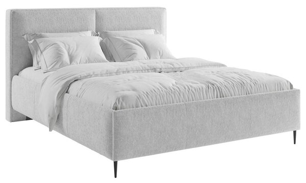 OBLAZINJENA POSTELJA 180 cm x 200 cm , les, tekstil, leseni material siva