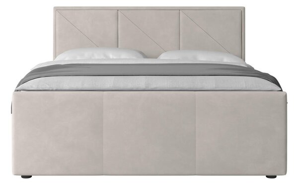 BOXSPRING POSTELJA 180 cm x 200 cm , leseni material krem barve