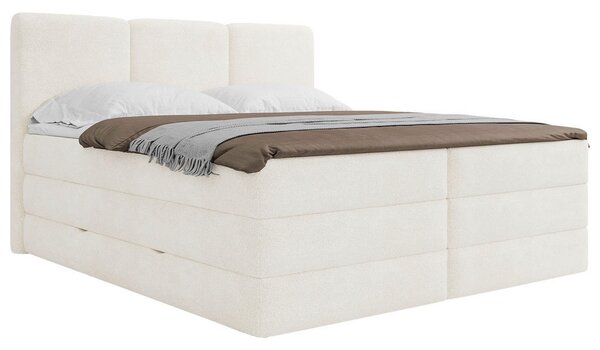 POSTELJA BOXSPRING 180 cm x 200 cm , tekstil, leseni material, les bela