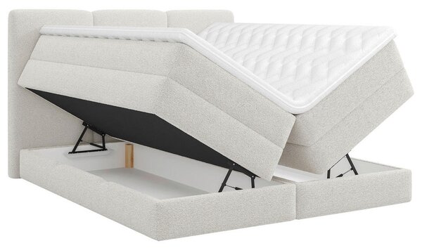 POSTELJA BOXSPRING 180 cm x 200 cm , tekstil, leseni material, les bela