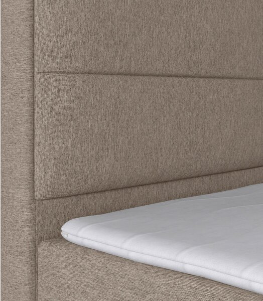 BOXSPRING POSTELJA 180 cm x 200 cm , les, kovina, umetna masa, tekstil bež