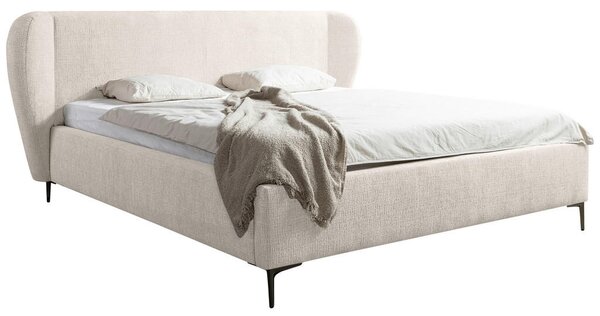 OBLAZINJENA POSTELJA 180 cm x 200 cm , les, umetna masa, tekstil, leseni material biserna