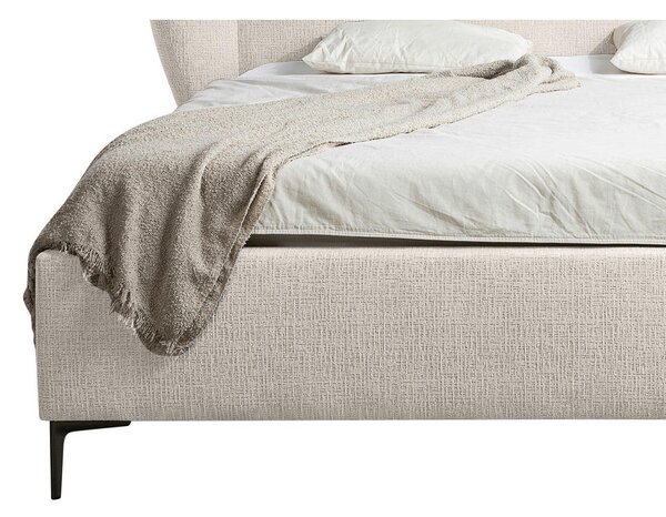 OBLAZINJENA POSTELJA 180 cm x 200 cm , les, umetna masa, tekstil, leseni material biserna
