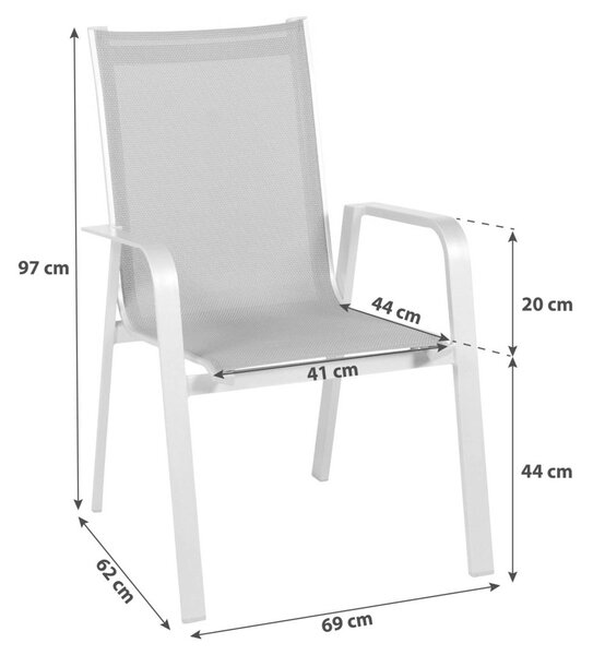 Acamp Stol Urban, 4 Delni Set, Siva