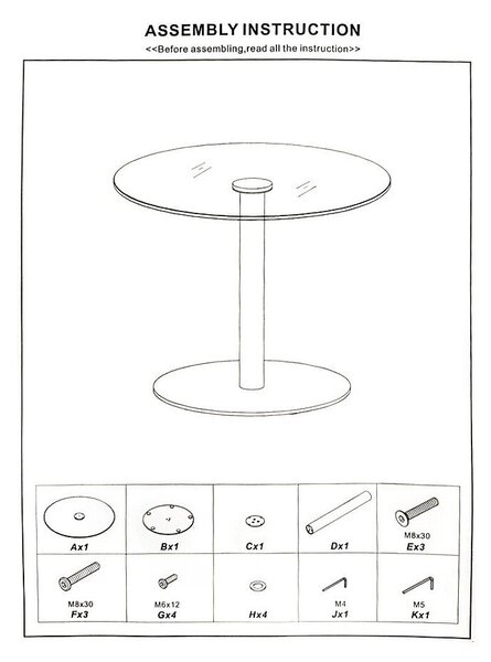 Okrogla jedilna miza s stekleno mizno ploščo ø 90 cm Metropolitan – Premier Housewares
