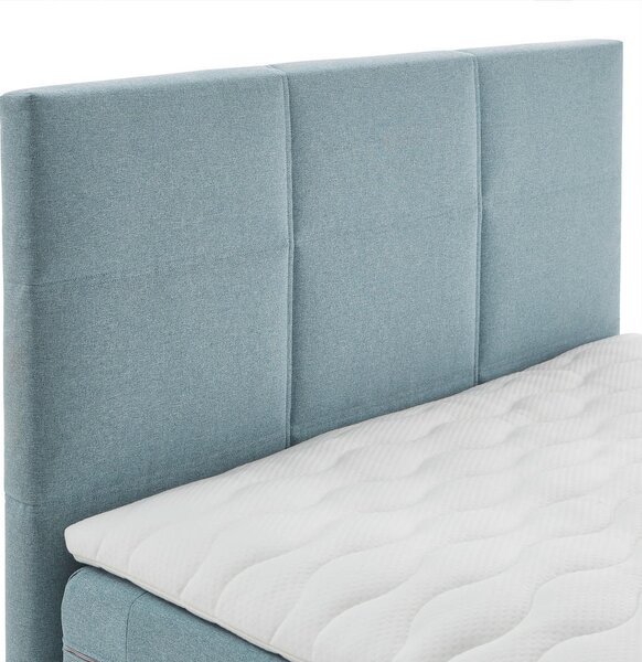 POSTELJA BOXSPRING 90 cm x 200 cm , tekstil svetlo modra