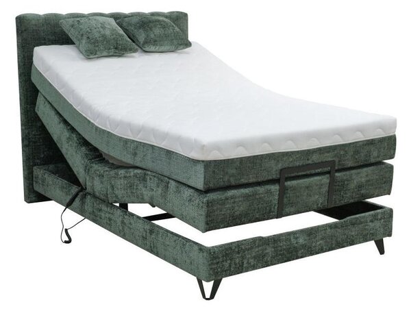 POSTELJA BOXSPRING 120 cm x 200 cm , tekstil, leseni material