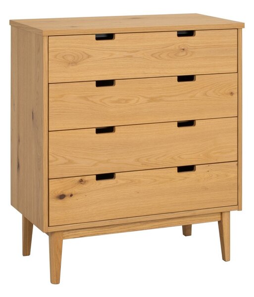 Komoda iz masivnega hrasta v naravni barvi 75x85x38 cm Garrison – Rowico