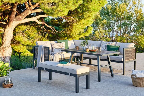 LOUNGE GARNITURA tkanina aluminij