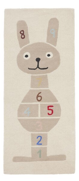 Ročno tkana otroška igralna preproga iz mešanice volne 75x180 cm Rabbit Hopscotch – OYOY Mini