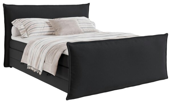 POSTELJA BOXSPRING 160 cm x 200 cm , tekstil siva