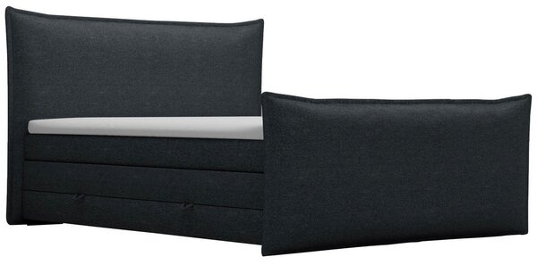 POSTELJA BOXSPRING 160 cm x 200 cm , tekstil siva