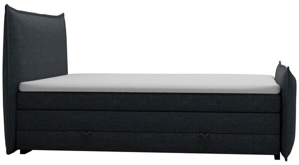 POSTELJA BOXSPRING 160 cm x 200 cm , tekstil siva