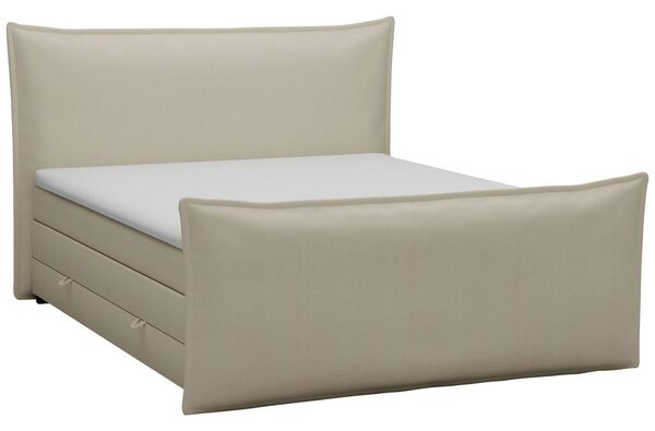 POSTELJA BOXSPRING 180 cm x 200 cm , tekstil bež