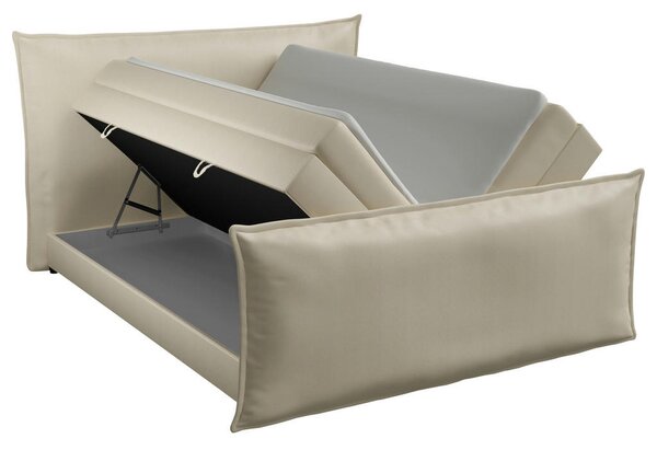 POSTELJA BOXSPRING 180 cm x 200 cm , tekstil bež