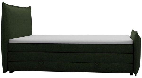 POSTELJA BOXSPRING 160 cm x 200 cm , tekstil zelena