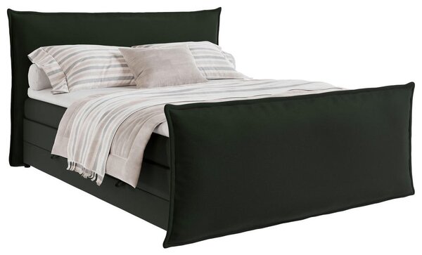 POSTELJA BOXSPRING 160 cm x 200 cm , tekstil zelena