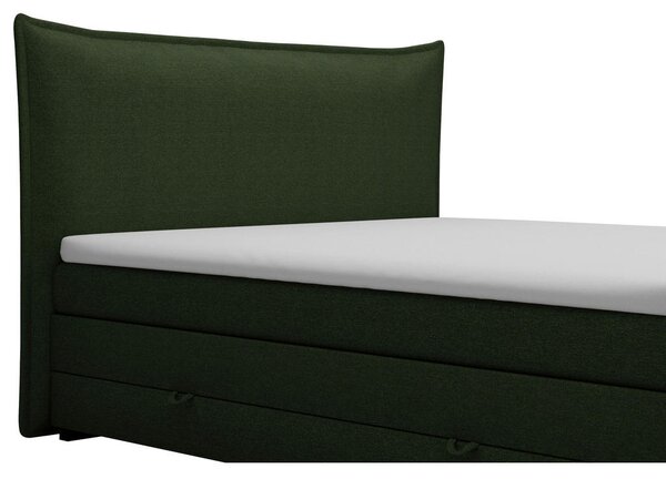 POSTELJA BOXSPRING 160 cm x 200 cm , tekstil zelena