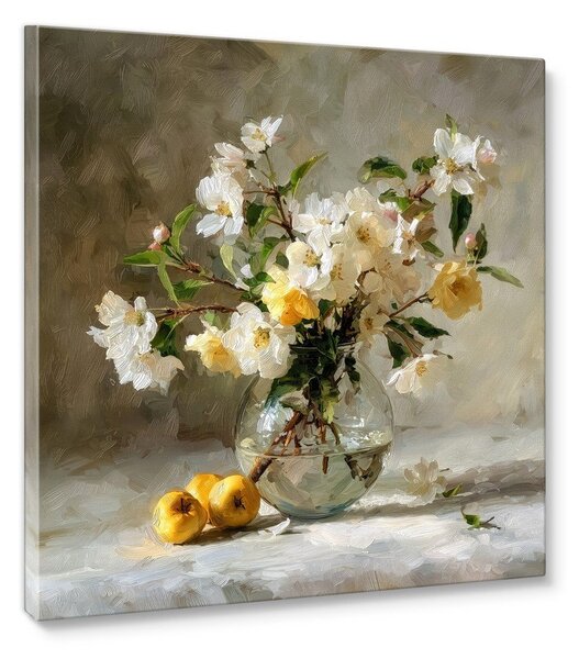 Tiskana slika z okvirjem 60x60 cm Apple Flowers – Styler