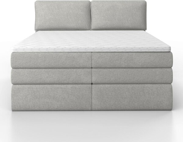 Bessagi Home Postelja Boxspring Mosamo, 180x200, Svetlo Siva