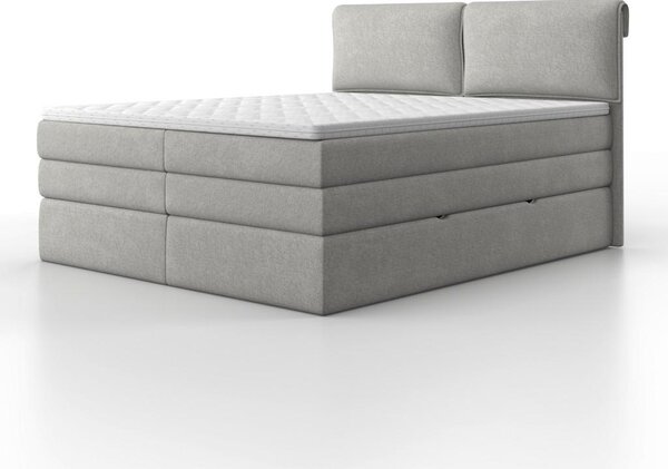 Bessagi Home Postelja Boxspring Mosamo, 180x200, Svetlo Siva