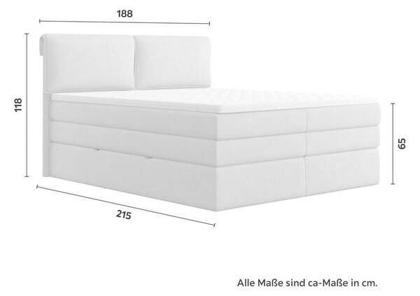 Bessagi Home Postelja Boxspring Mosamo, 180x200, Svetlo Siva