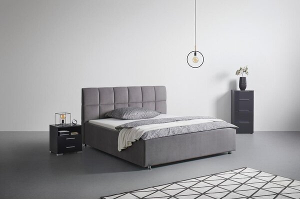 Premium Living Oblazinjena Postelja Bogner, 180x200, Siva