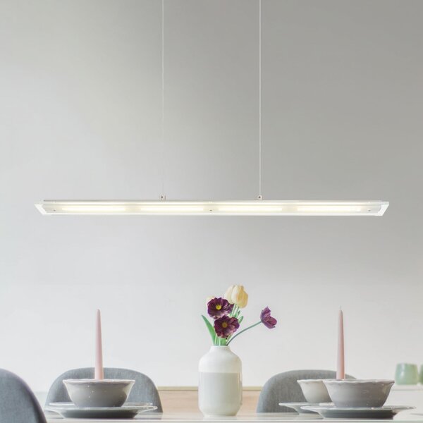 Globo LED-visoka svetilka Novak, prozorna/nikljeva, 88 cm, CCT, z možnostjo zatemnitve, zatemnjen, Prozorna, Dnevna soba / jedilnica, Steklo