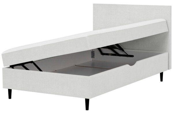 POSTELJA Z VZMETNICO 120 cm x 200 cm , tekstil siva