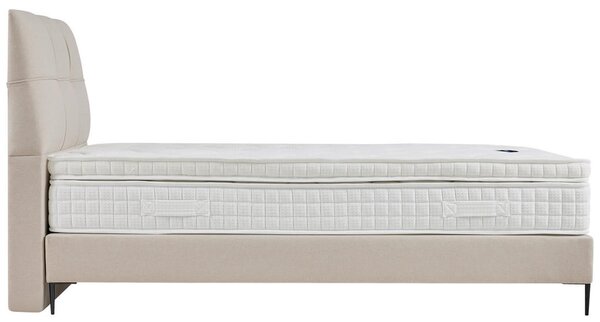 POSTELJA BOXSPRING x , tekstil, leseni material krem barve
