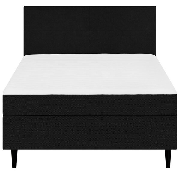 POSTELJA Z VZMETNICO 120 cm x 200 cm , tekstil črna
