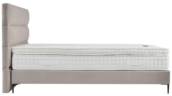 BOXSPRING POSTELJA x , tekstil, leseni material krem barve