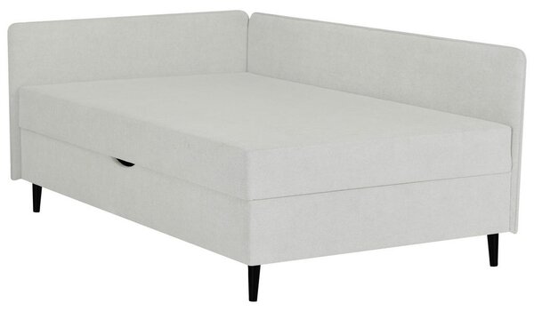 POSTELJA Z VZMETNICO 90 cm x 200 cm , tekstil siva