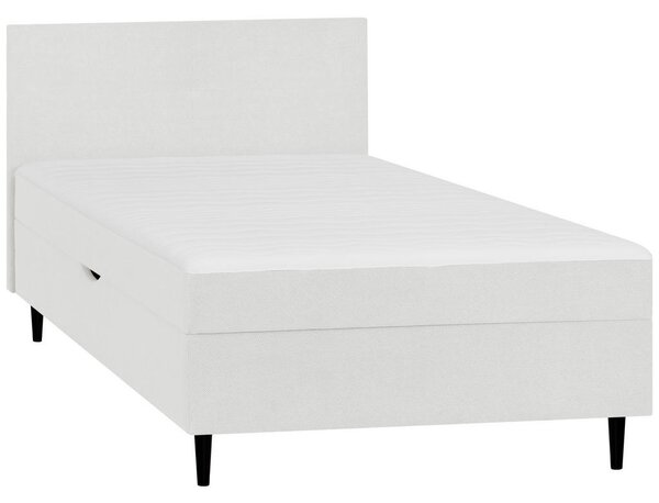 POSTELJA Z VZMETNICO 90 cm x 200 cm , tekstil krem barve