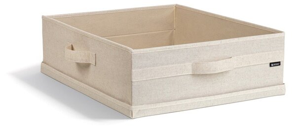 Bež tekstilna škatla za shranjevanje s pokrovom 46x56x16 cm Soft Storage Low – Bigso