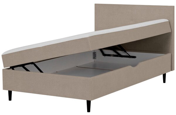 POSTELJA Z VZMETNICO 120 cm x 200 cm , tekstil bež
