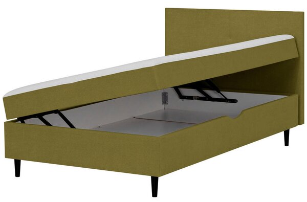POSTELJA Z VZMETNICO 90 cm x 200 cm , tekstil zelena